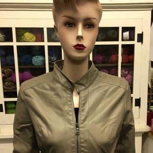 Express Faux Leather Moto Tan Jacket